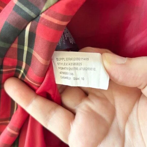 girls plaid taffeta Christmas winter dress - Picture 7 of 8